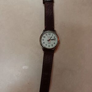 Classic Brown Leather Strap Watch